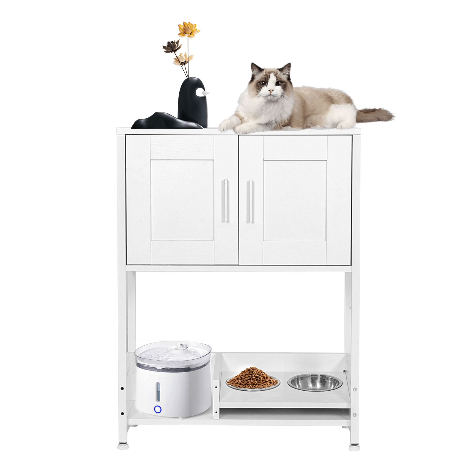 Cat Bowl Stand Cabinet PF029 Cat Feeding Stations