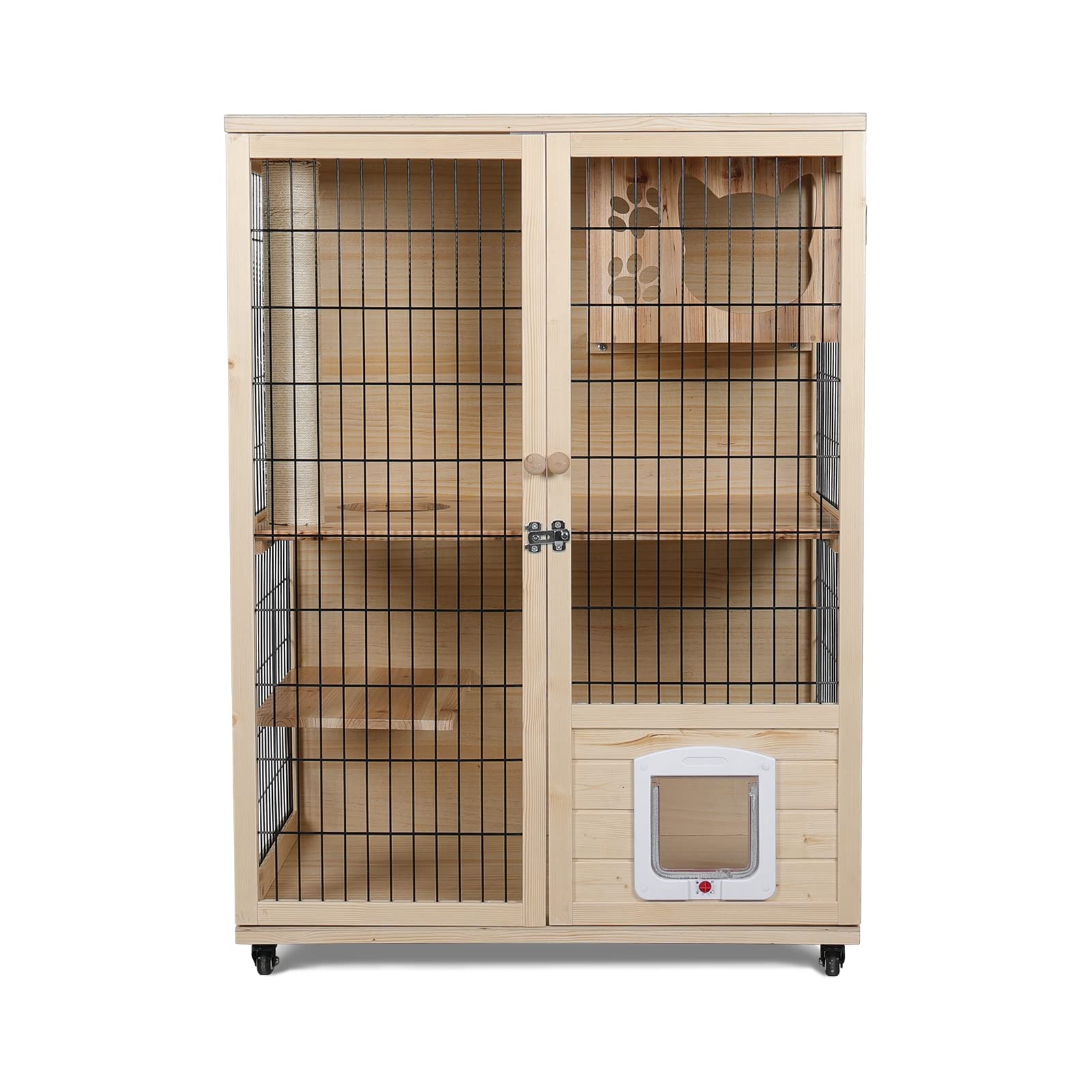 Wooden Cat House with Scratching Post PF005/006 Large,Medium